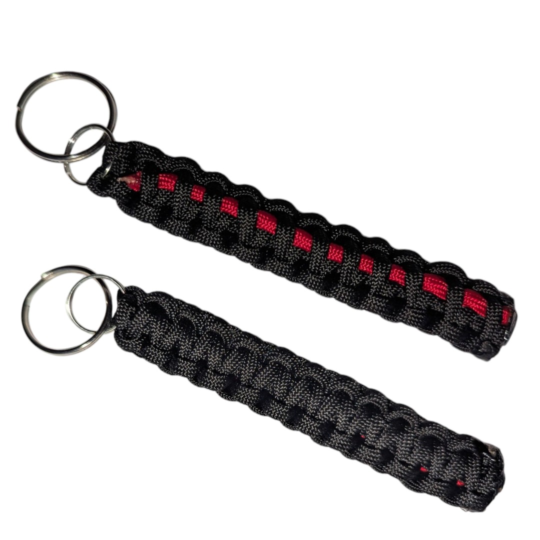 Paracord Red Line Key Chain
