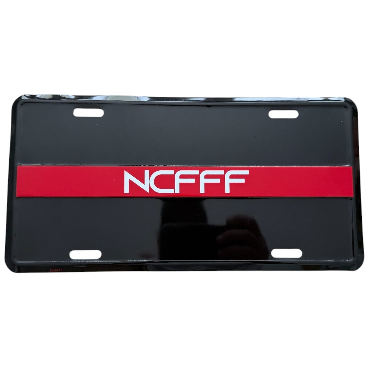 NCFFF Red Line License Plate
